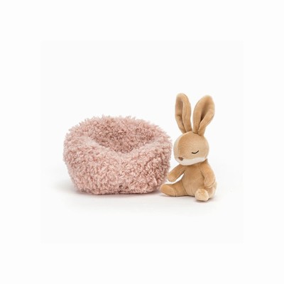 Jellycat Hibernating Bunnies USA | 76591ZLDW